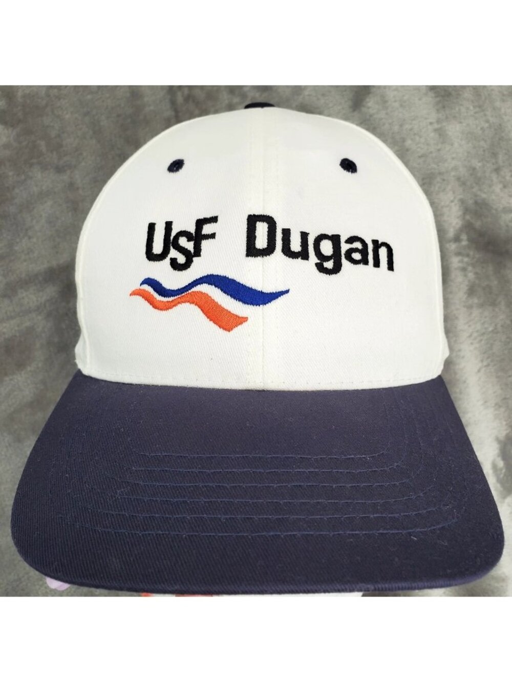 VTG 90s USF Dugan Holland Trucking Freight Hat Sportsman Snapback Cotton